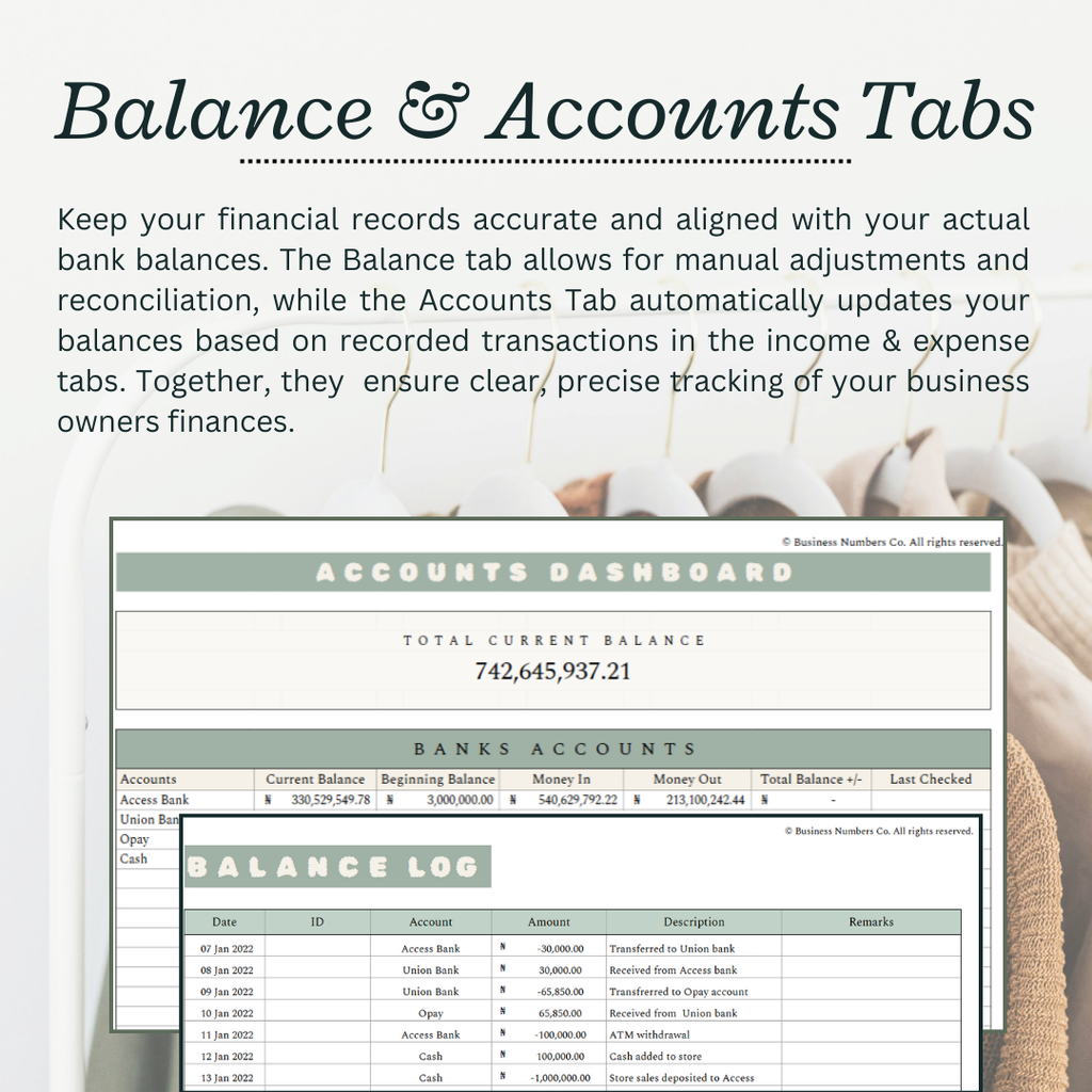 Business Bookkeeping Template (5 Years Usage) | long-term tracking financial tracking