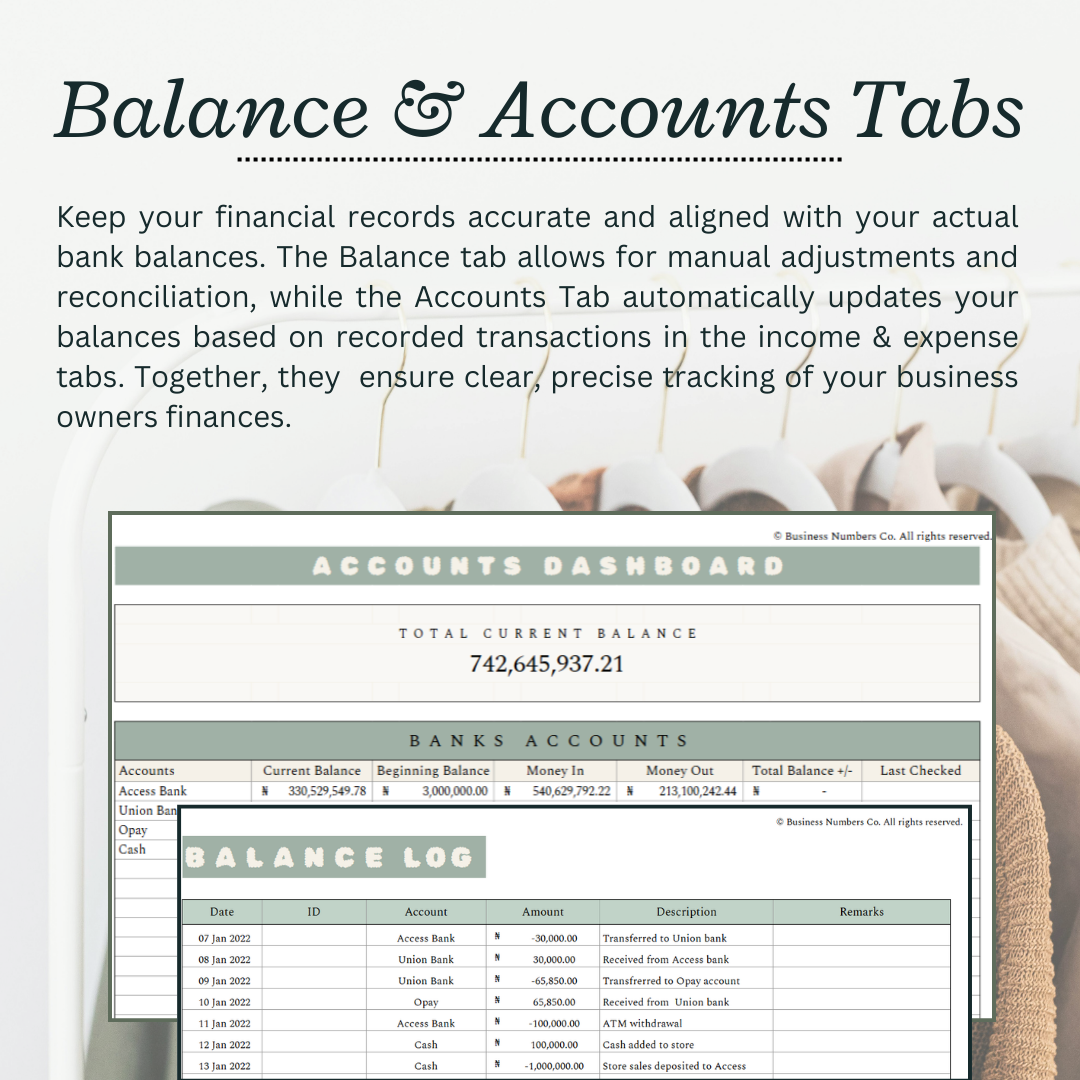 Business Bookkeeping Template (5 Years Usage) | long-term tracking financial tracking