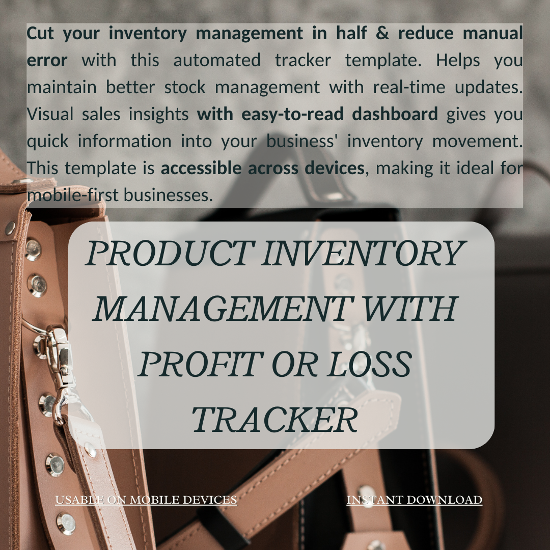Product Inventory Management with Profit or Loss Tracker