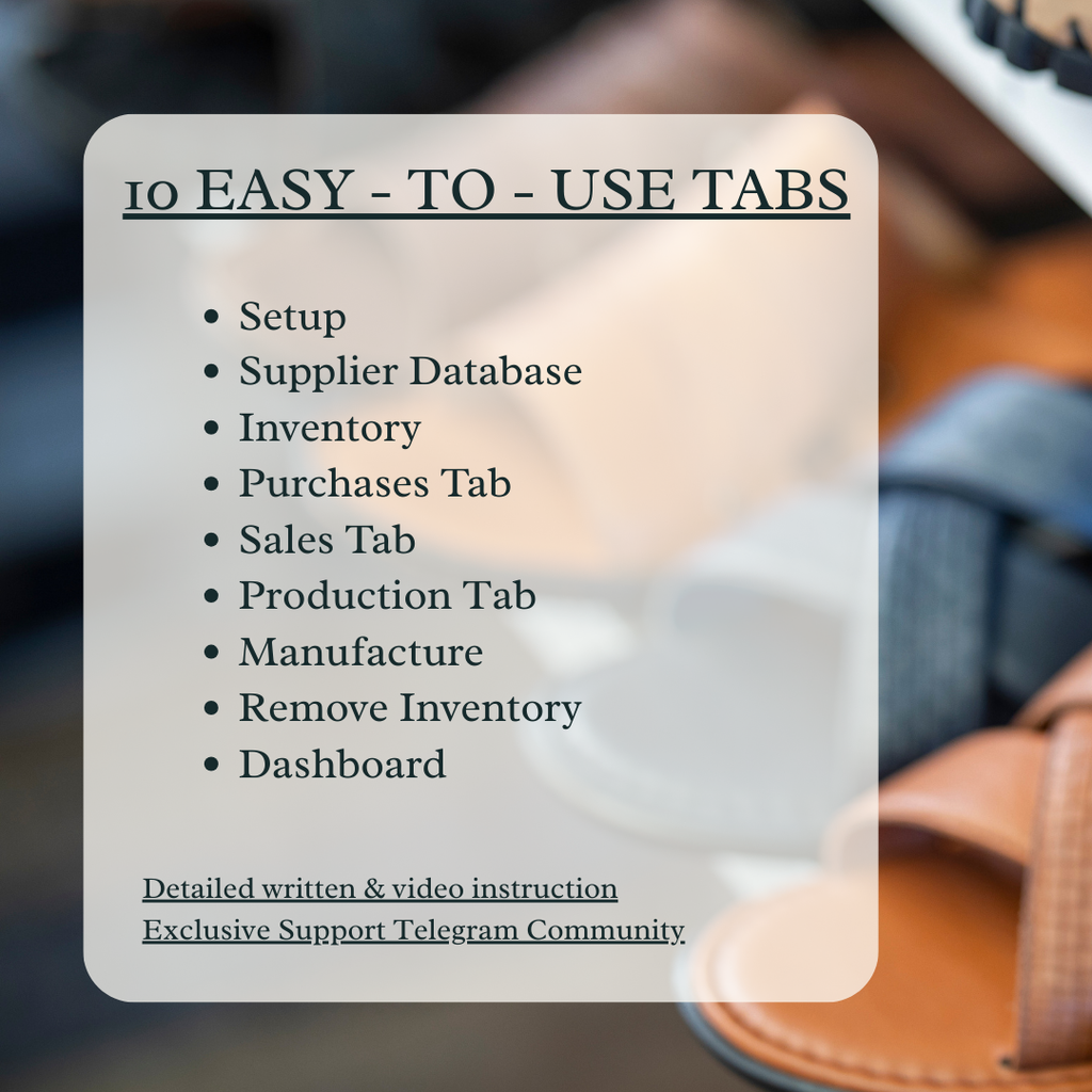 Manufacturing Inventory Management Template | All-in-One Stock Management, Sales Log, Supplier Tracker, and Production System
