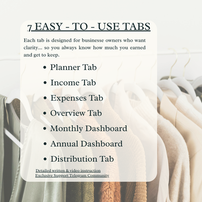 Easy Business Bookkeeping Template -simple financial tracking for growing businesses