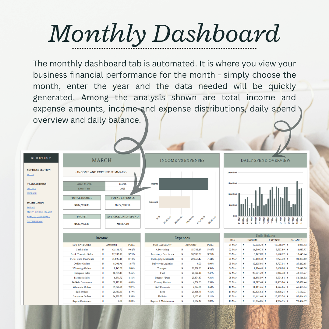 Easy Business Bookkeeping Template -simple financial tracking for growing businesses