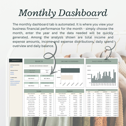 Easy Business Bookkeeping Template -simple financial tracking for growing businesses