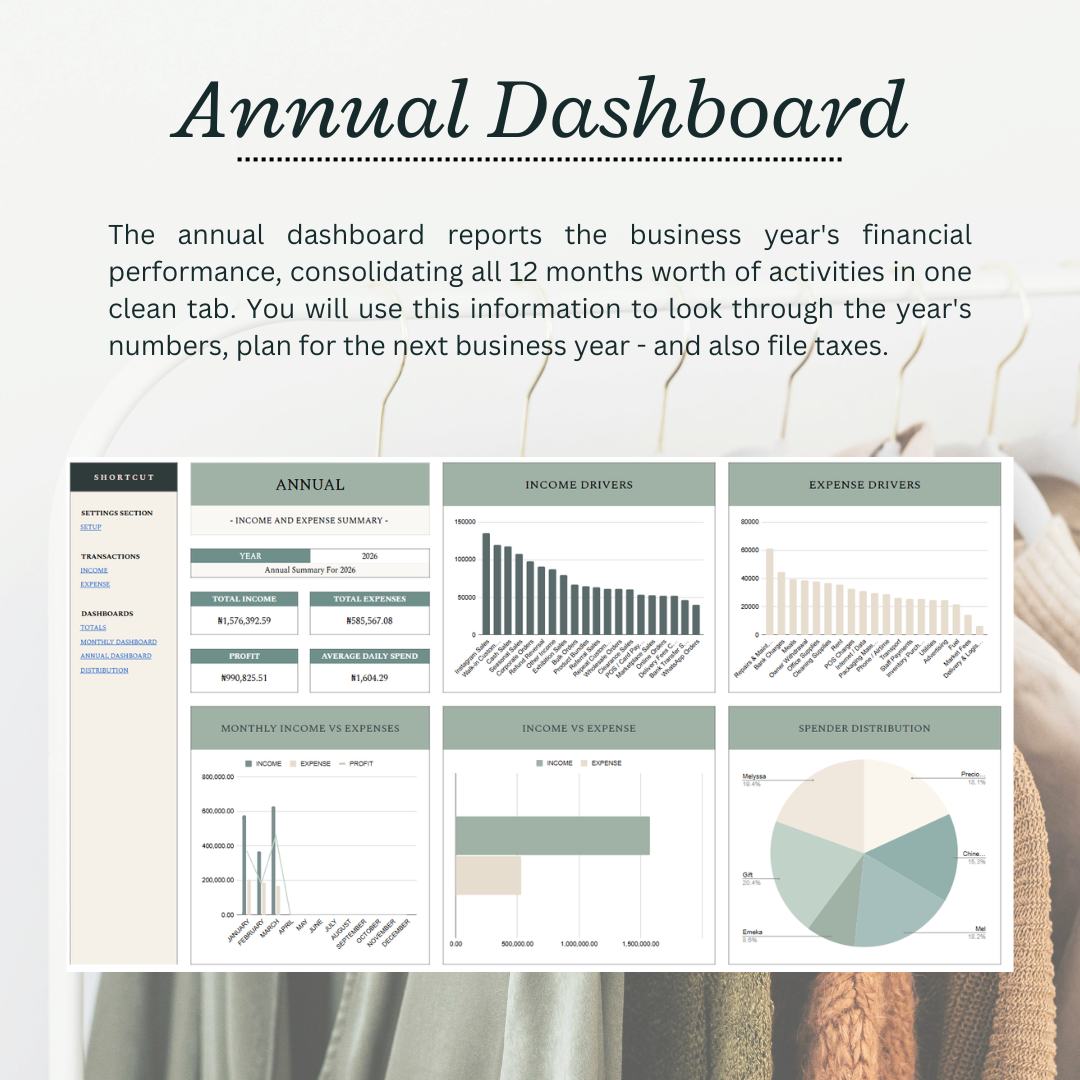 Easy Business Bookkeeping Template -simple financial tracking for growing businesses
