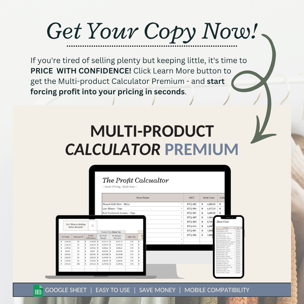 Multi-product Profit Calculator - for businesses that sell multiple products