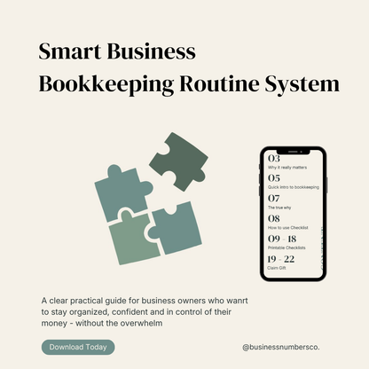 Bookkeeping Routine System eBook - Tells you what to do, when, & how to do it
