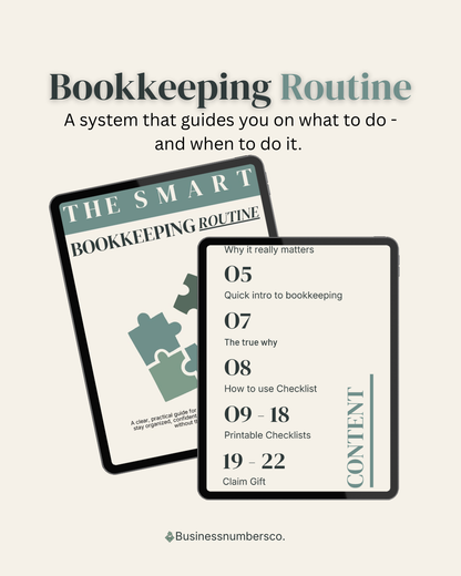 Bookkeeping Routine System eBook - Tells you what to do, when, & how to do it