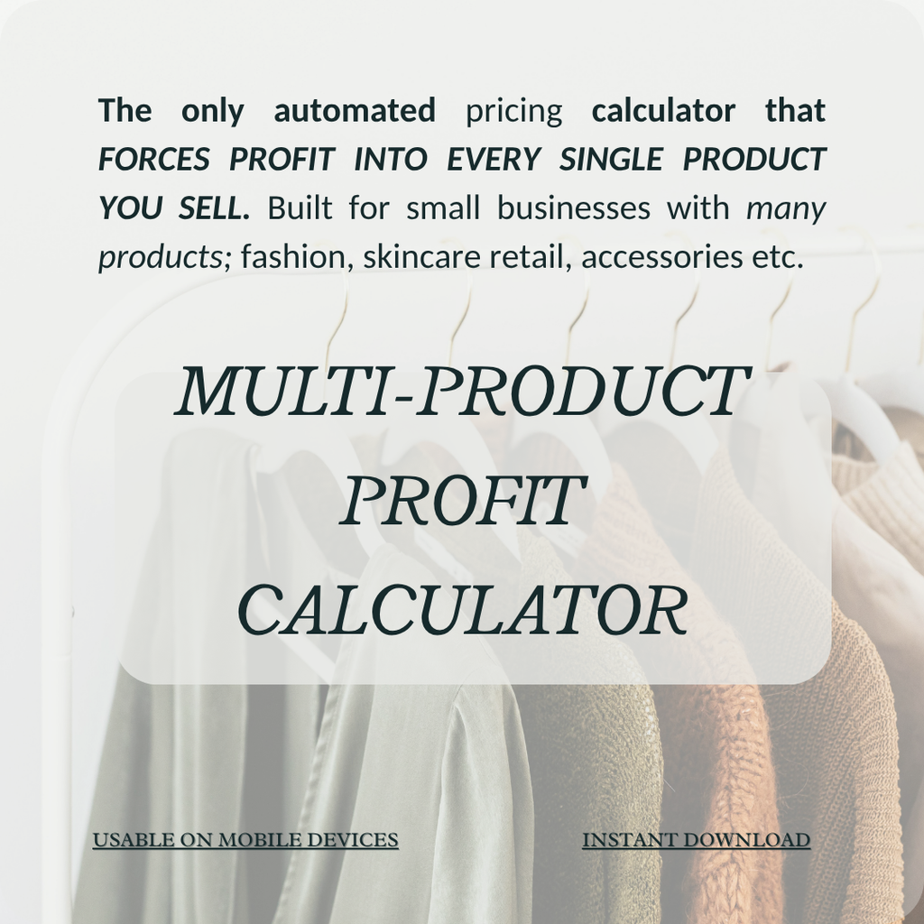 Multi-product Profit Calculator - for businesses that sell multiple products