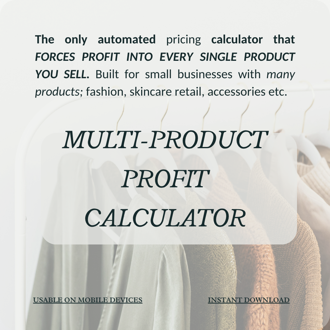 Multi-product Profit Calculator - for businesses that sell multiple products